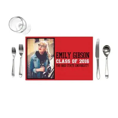 Collegiate Style Graduation Placemats - iCustomLabel