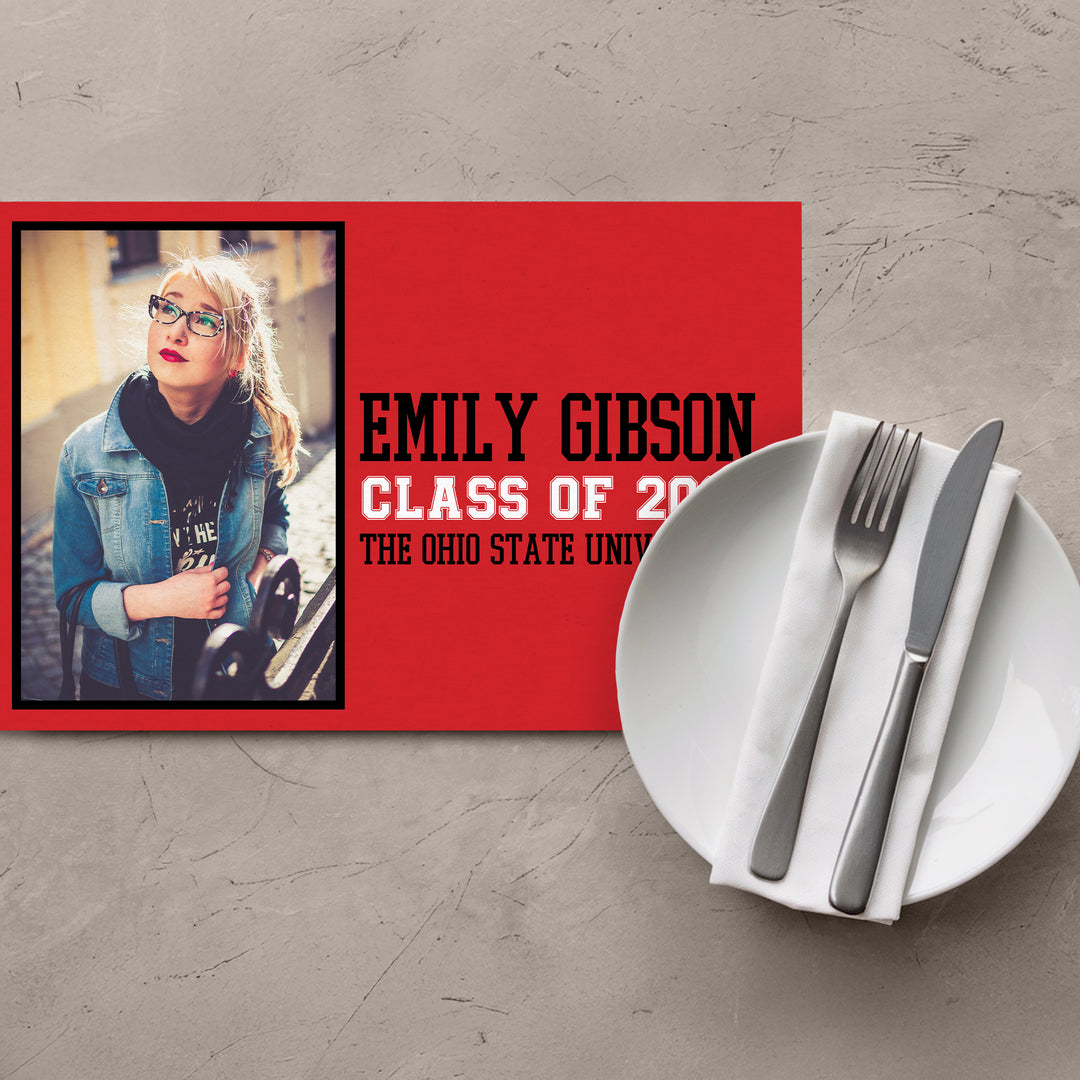 Collegiate Style Graduation Placemats - iCustomLabel