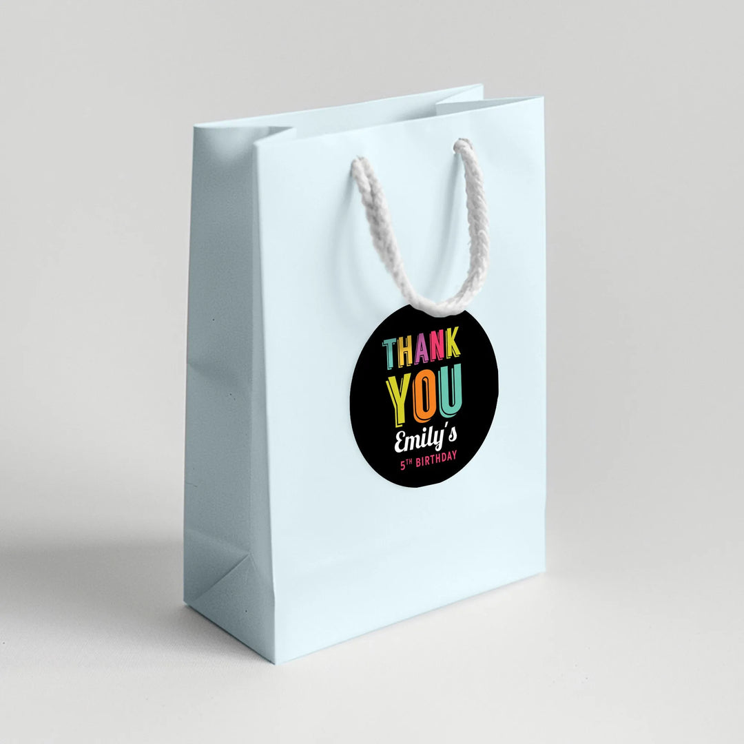 Colored Birthday Favor Labels - iCustomLabel