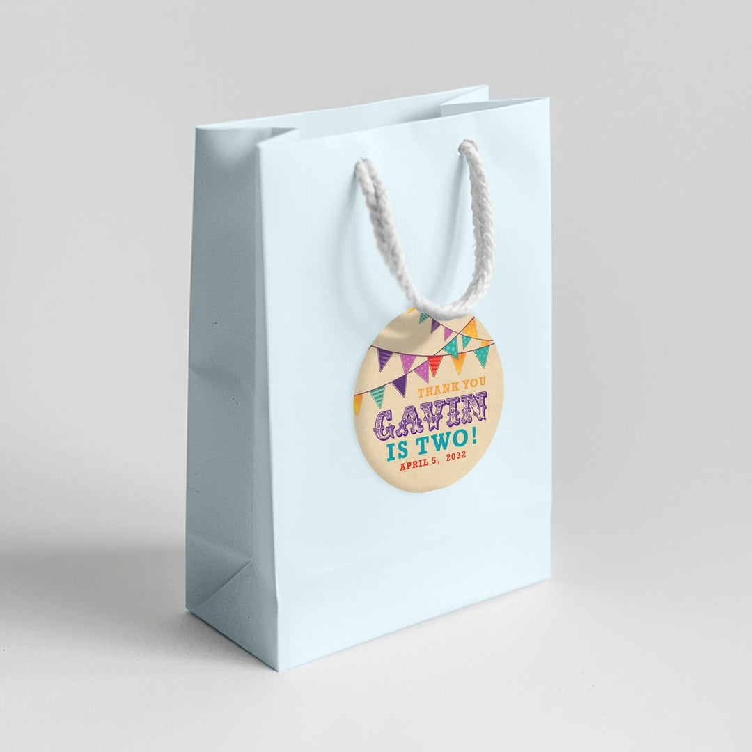 Colored Flags Birthday Favor Labels - iCustomLabel