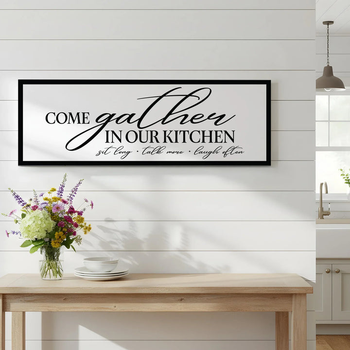 come-gather-kitchen-wood-sign-icustomlabel-1 - iCustomLabel