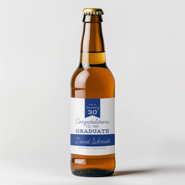 Congrats Flag Graduation Beer Label - iCustomLabel