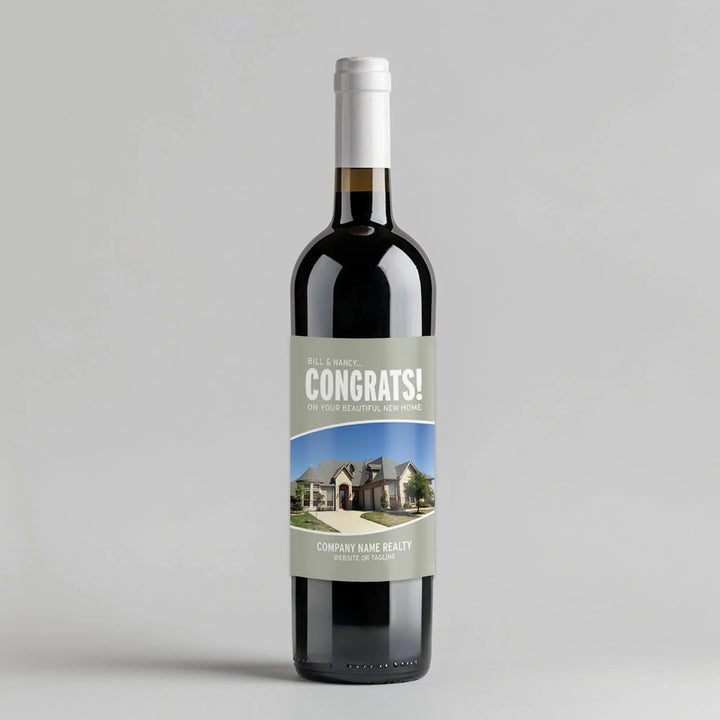 Congrats Realtor Wine Label - iCustomLabel