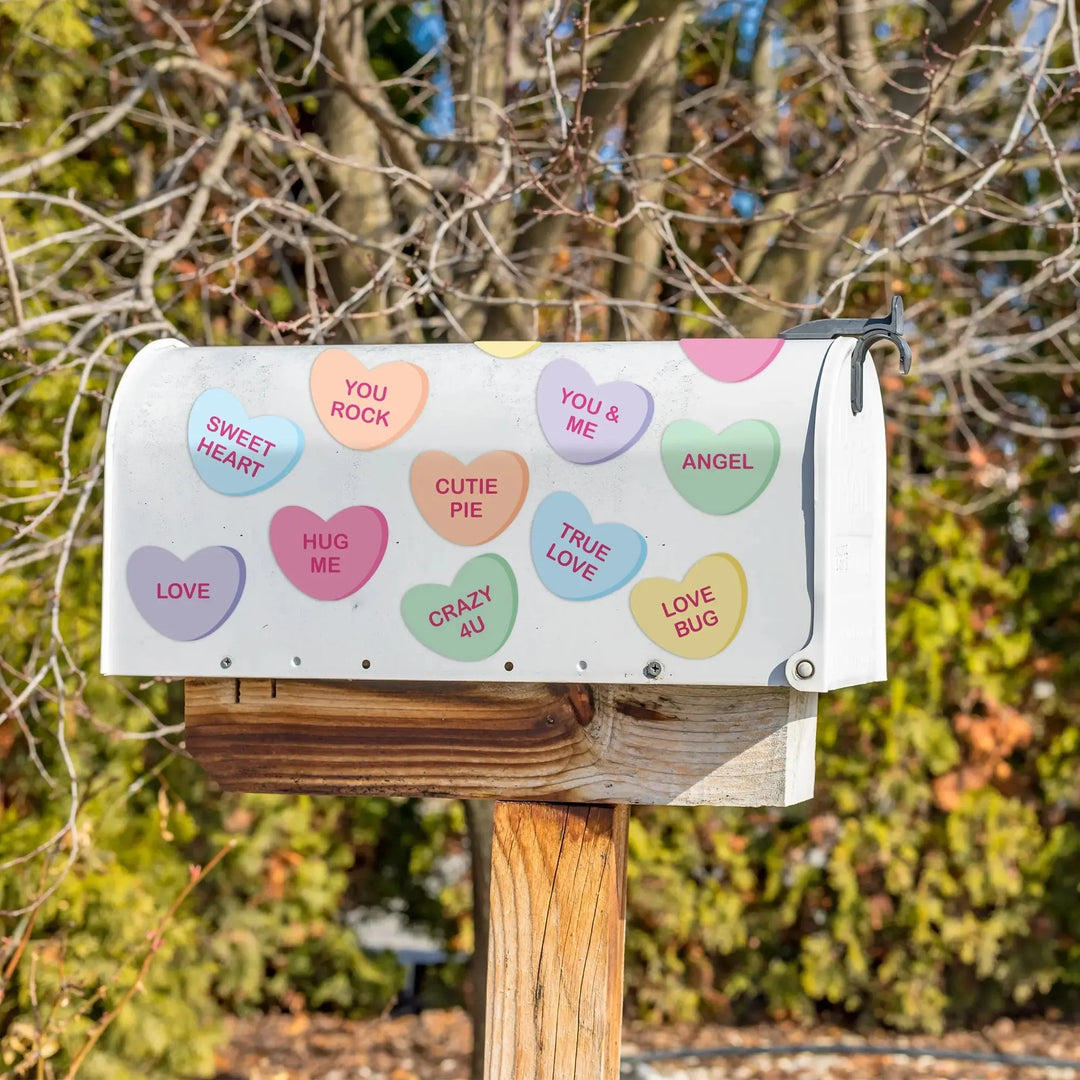 Conversation Hearts Mailbox Magnets - iCustomLabel