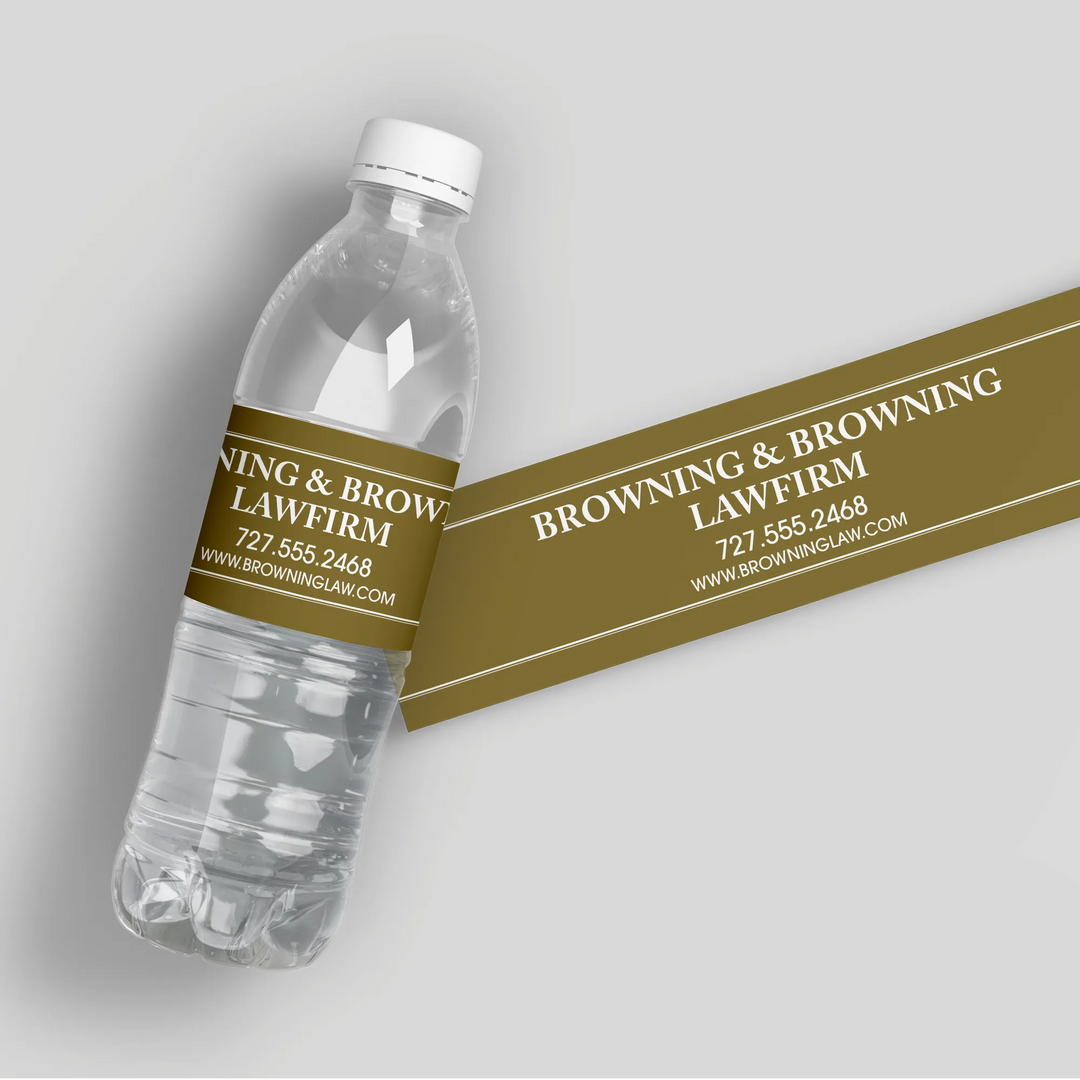 Copper Law Firm Water Bottle Labels - iCustomLabel
