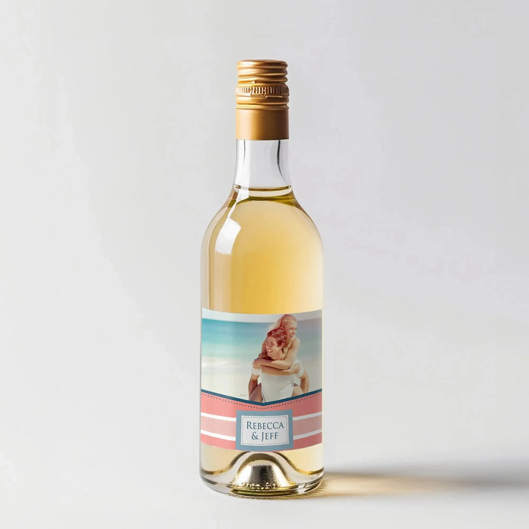 Coral Photo Mini Wine Label - iCustomLabel