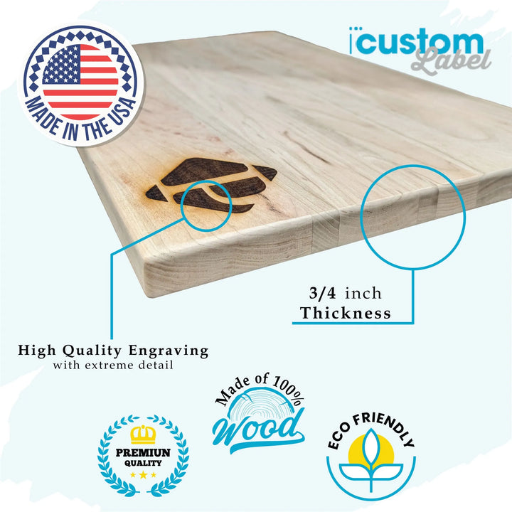 Corner Business Logo Cutting Board - iCustomLabel