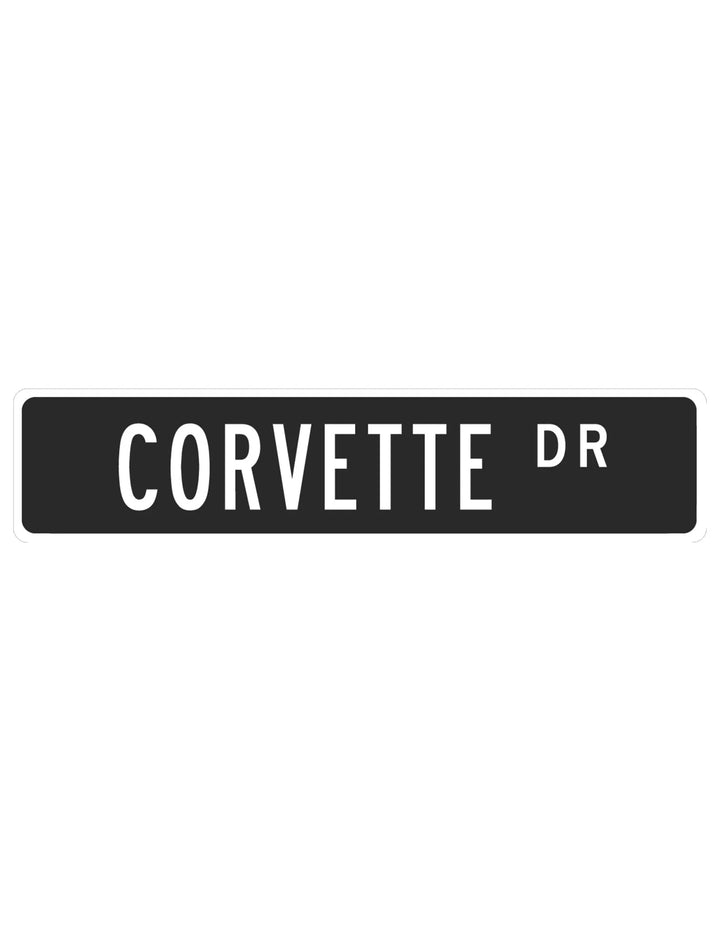 Corvette Street Sign Metal Sign - iCustomLabel