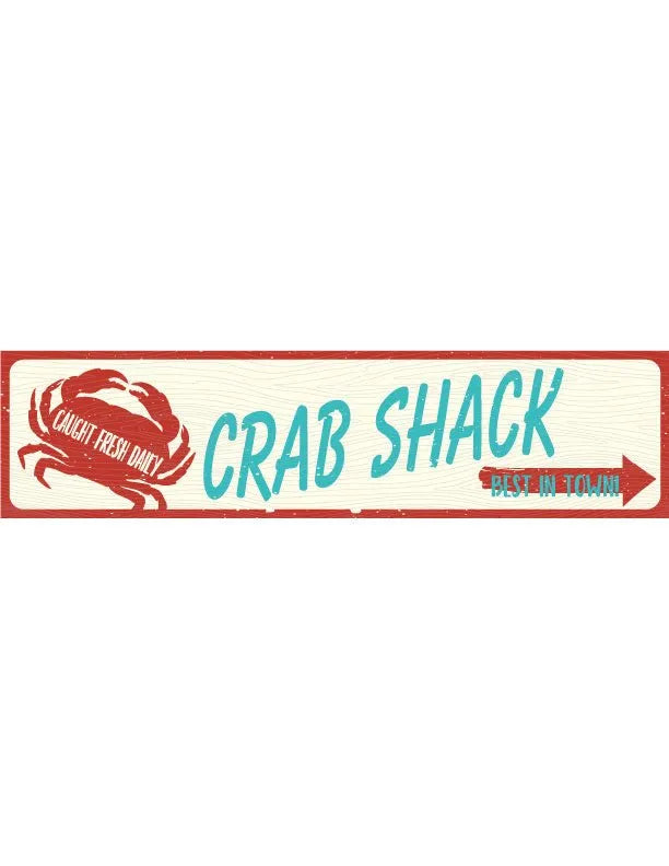 Crab Shack Metal Beach House Sign - iCustomLabel