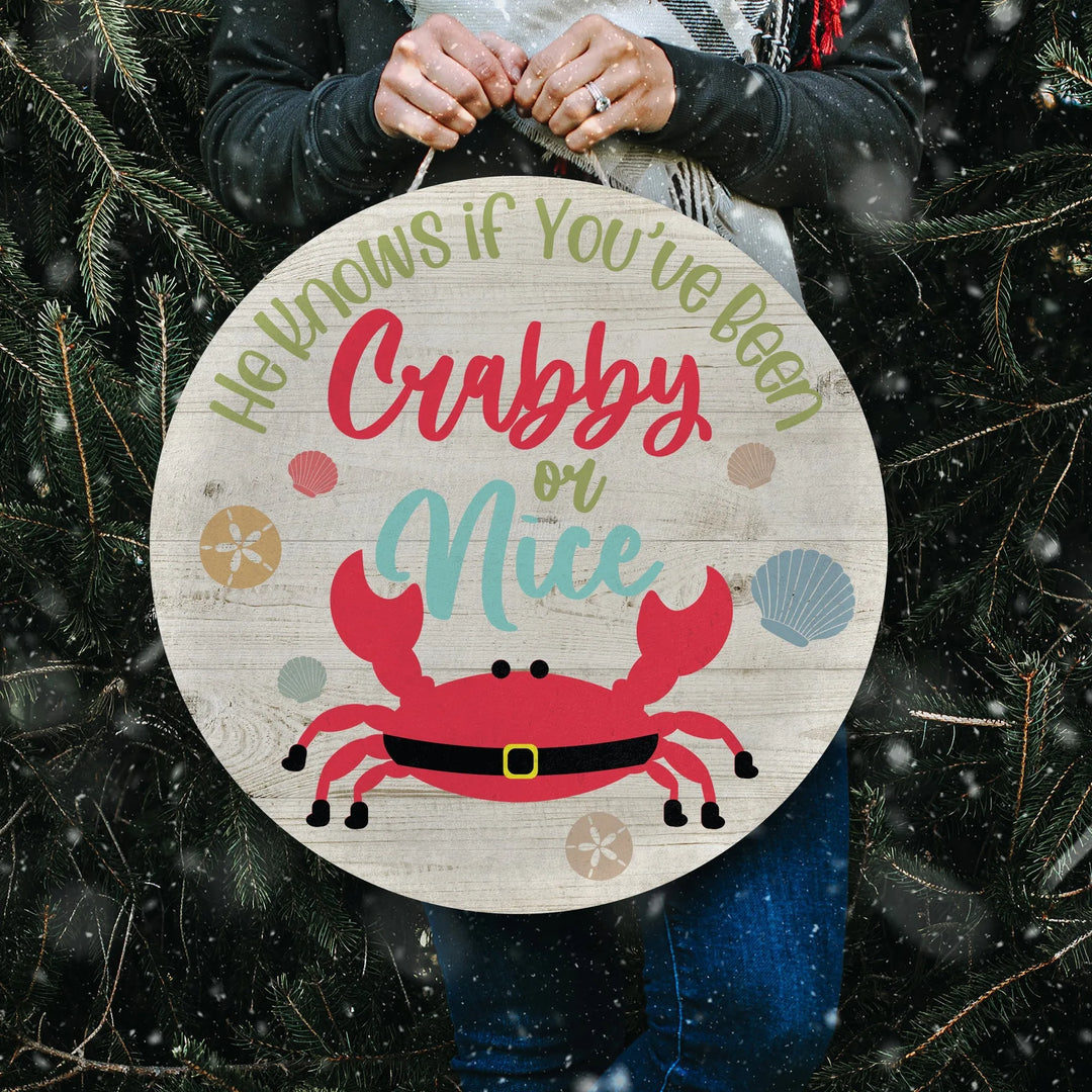 Crabby Nice Christmas Door Decorations - iCustomLabel