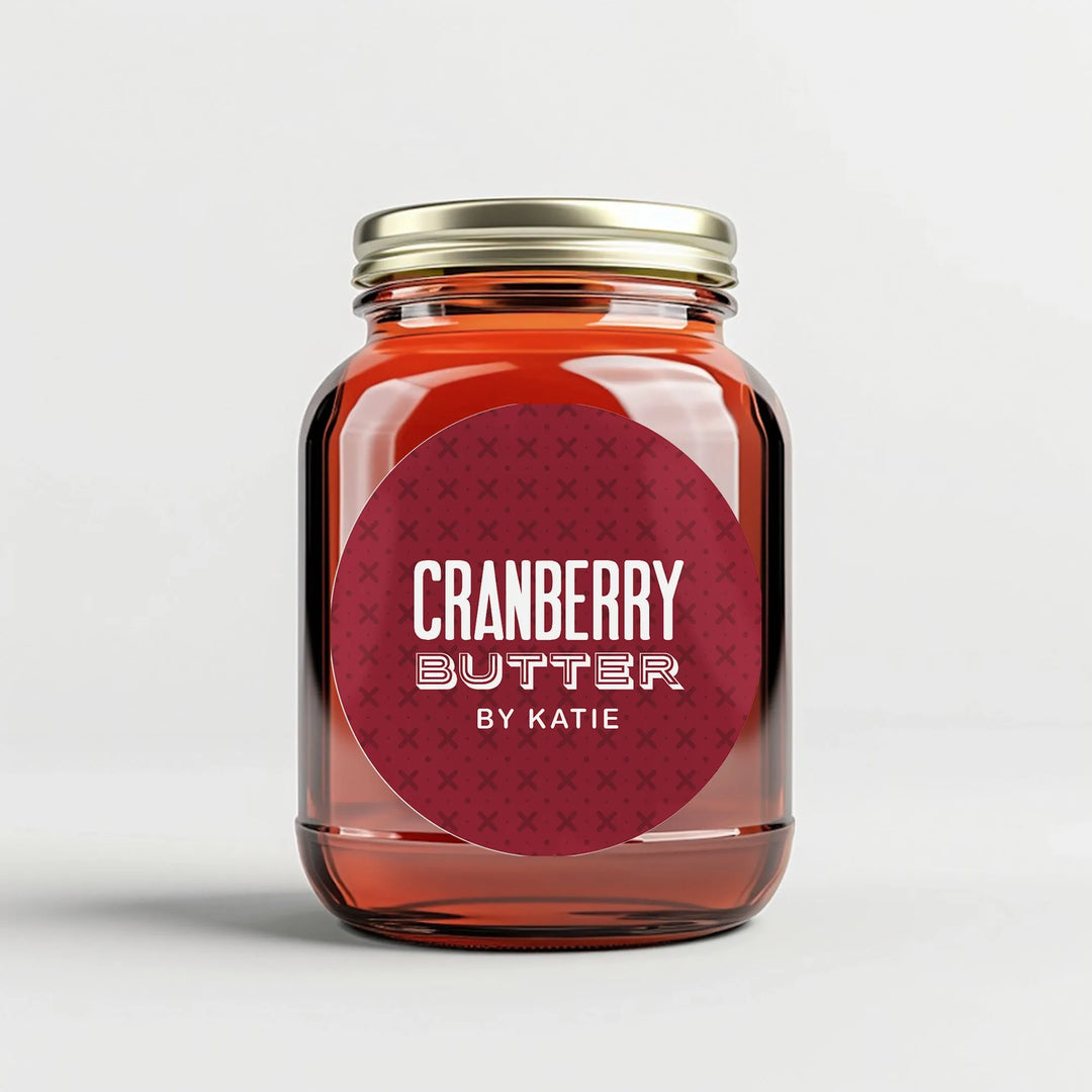 Cranberry Butter Canning Labels - iCustomLabel