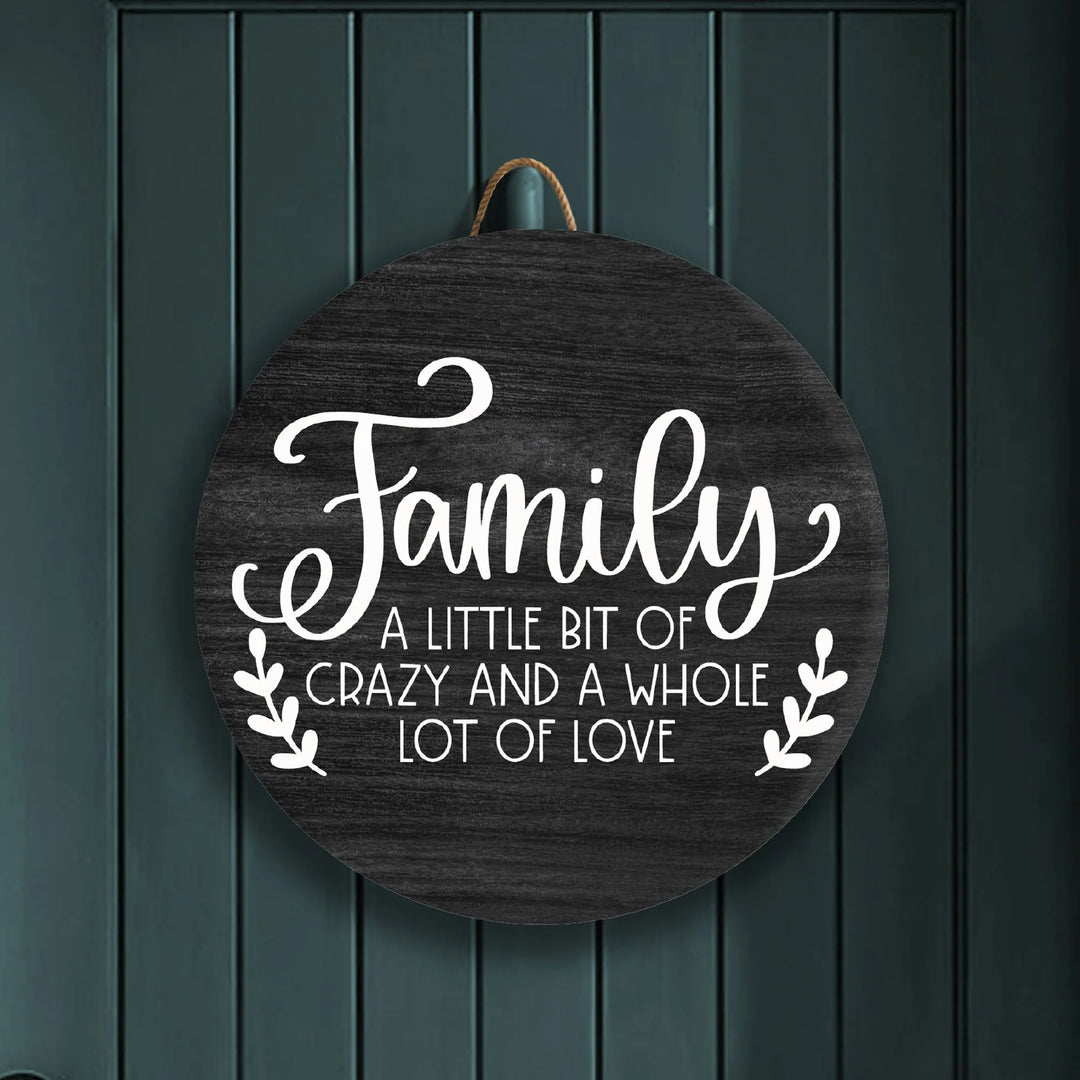 Crazy Family Front Door Decor - iCustomLabel