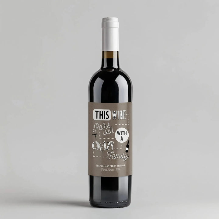 Crazy Family Reunion Wine Label - iCustomLabel