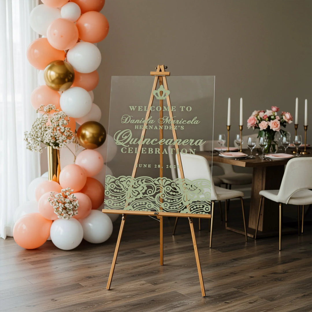 Crown Quinceanera Sign - iCustomLabel