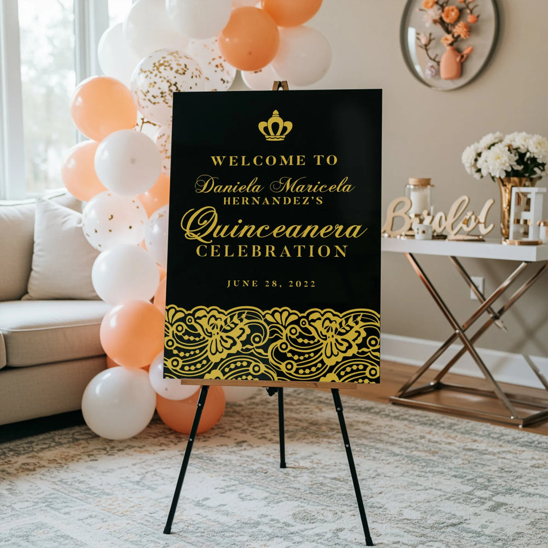 Crown Quinceanera Sign - iCustomLabel