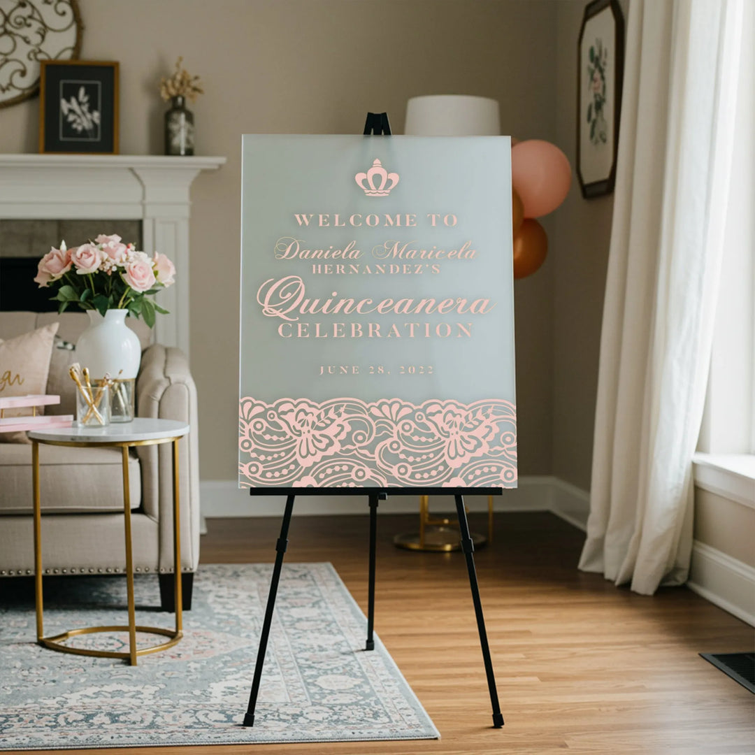 Crown Quinceanera Sign - iCustomLabel