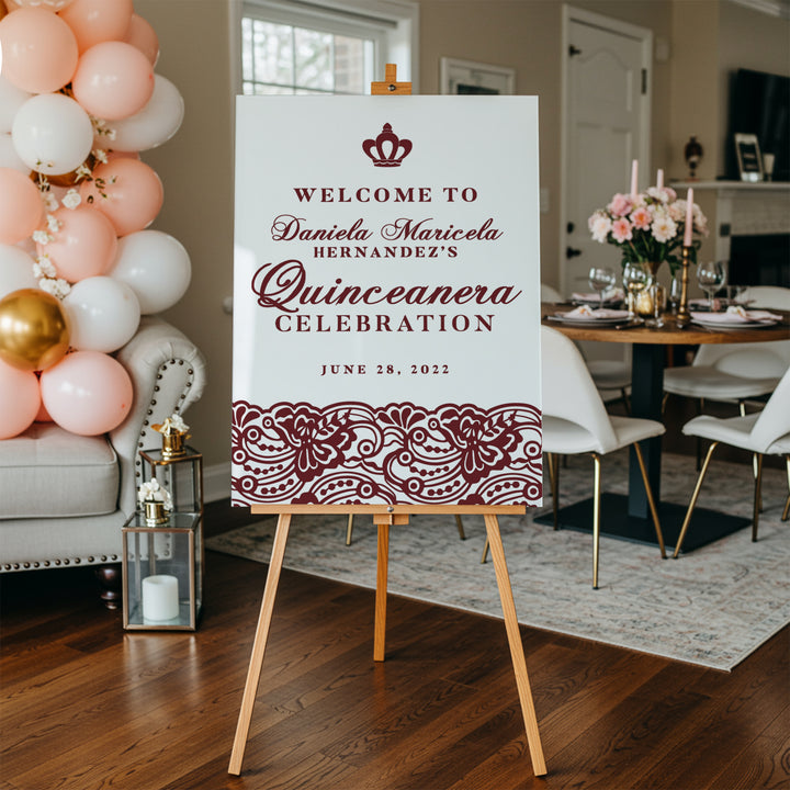 Crown Quinceanera Sign - iCustomLabel