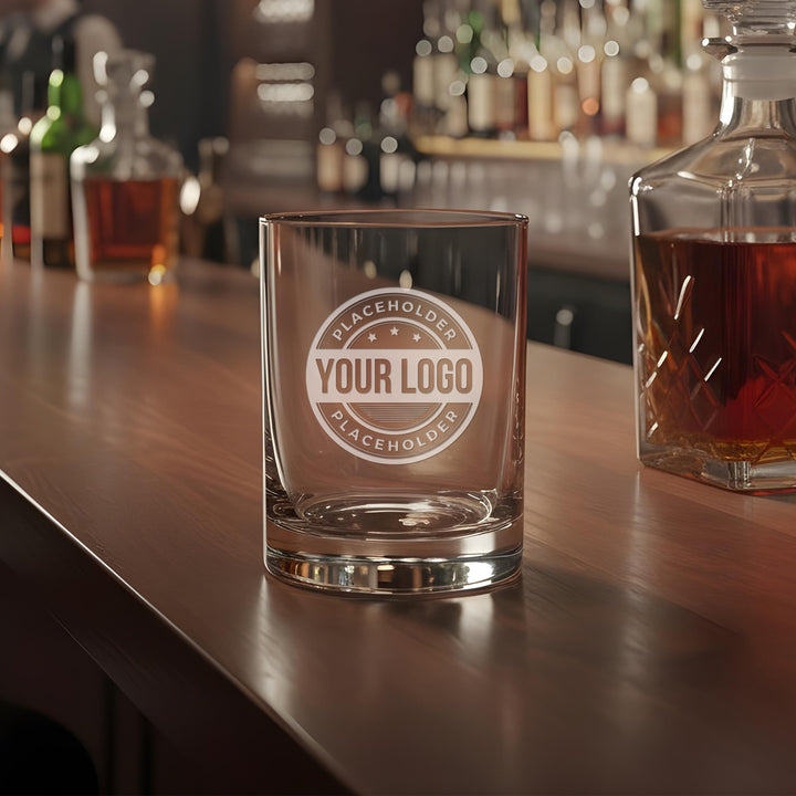 Personalized 10.5oz Rocks Glass - Custom Engraved Whiskey Glassware - iCustomLabel