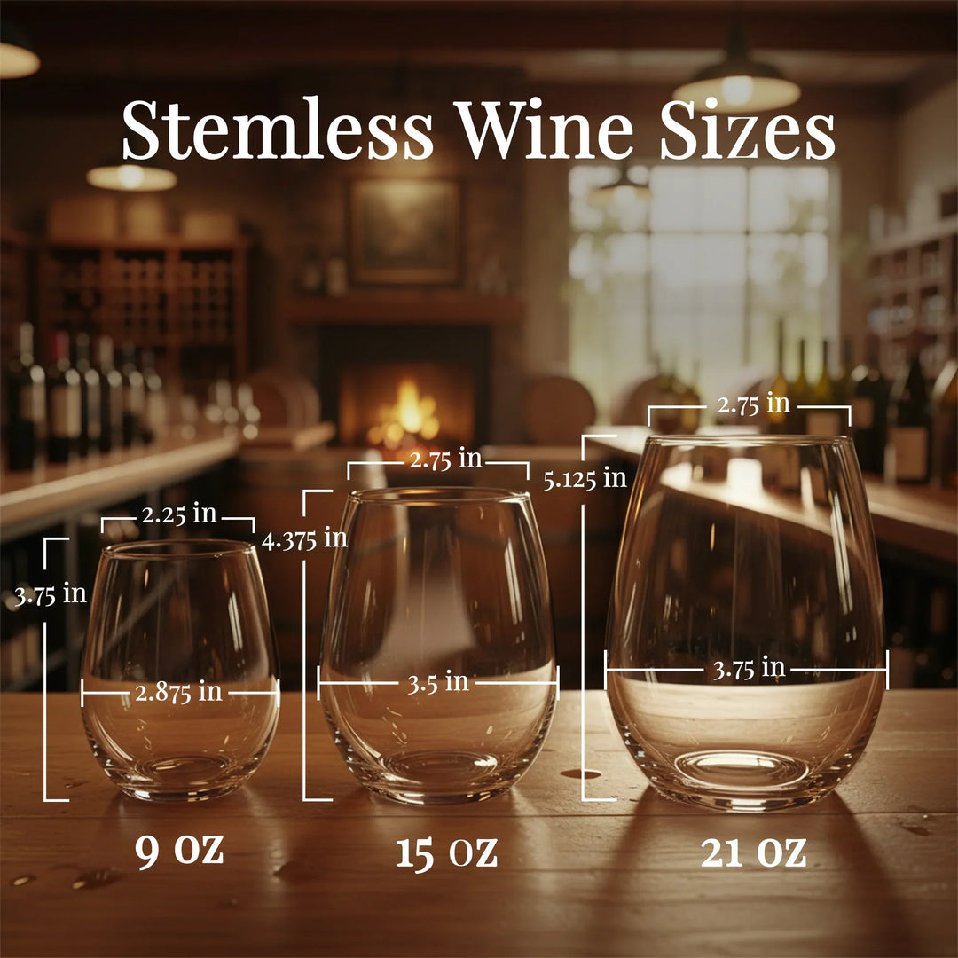 Personalized Bridesmaid Stemless Wine Glass - Custom Engraved Gift - iCustomLabel
