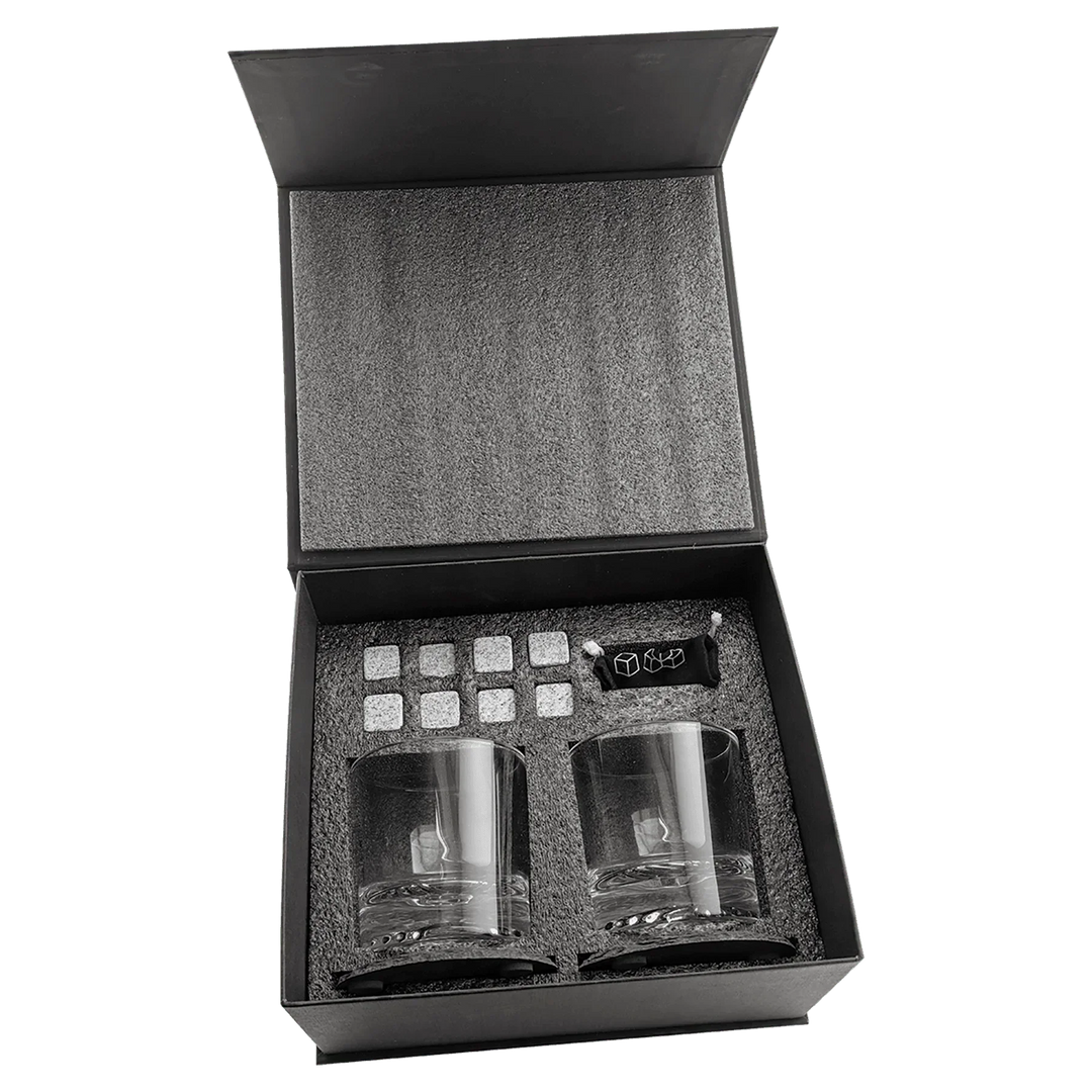 custom-whiskey-glass-gift-box-set-personalized-logo-engraved-rocks-glasses-with-slate-coasters-and-whiskey-stones-icustomlabel-4 - iCustomLabel