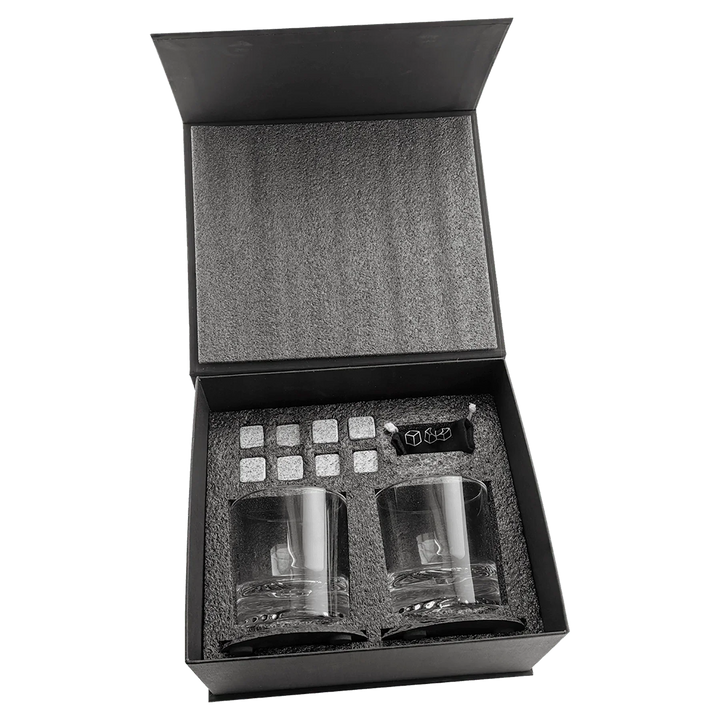 custom-whiskey-glass-gift-box-set-personalized-logo-engraved-rocks-glasses-with-slate-coasters-and-whiskey-stones-icustomlabel-4 - iCustomLabel