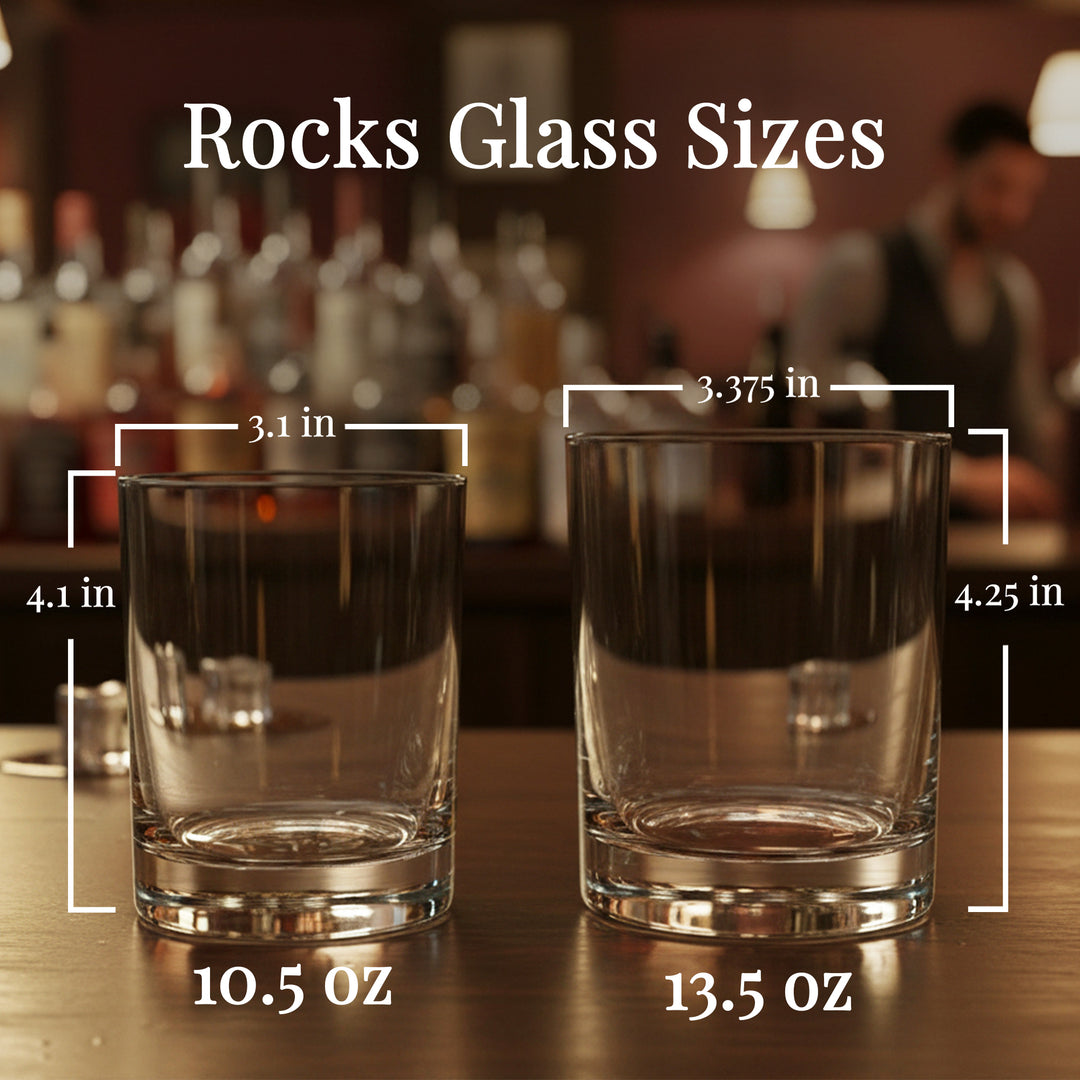 Personalized 13.5oz Rocks Glass - Custom Engraved Whiskey Glassware - iCustomLabel