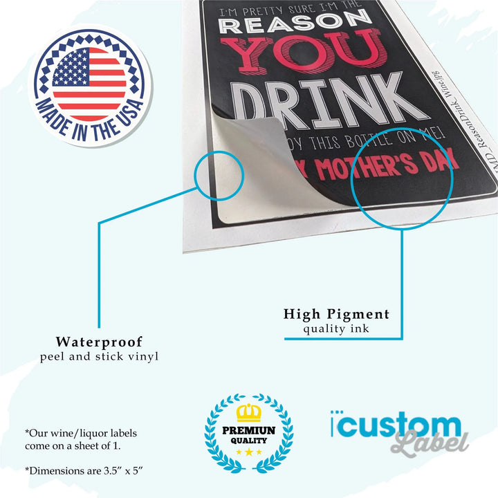 Custom Horizontal Liquor Labels - iCustomLabel