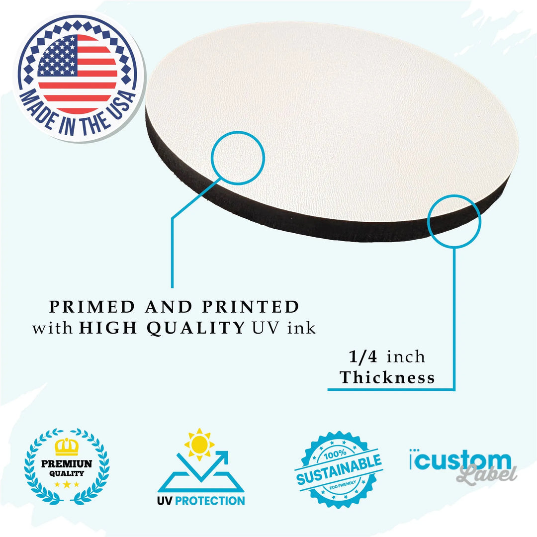 Custom Wedding Coasters - iCustomLabel