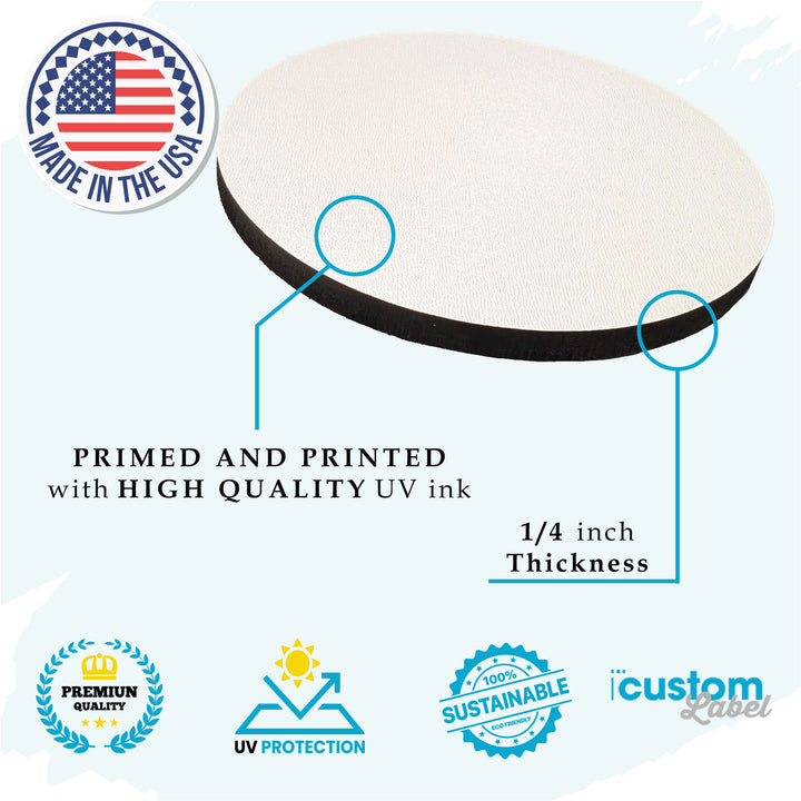 Custom Wedding Coasters - iCustomLabel
