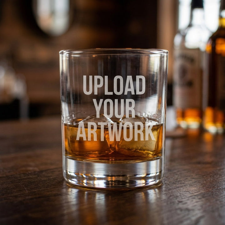 Personalized 13.5oz Rocks Glass - Custom Engraved Whiskey Glassware