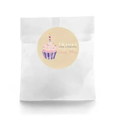 Cute Cupcake Birthday Favor Labels - iCustomLabel