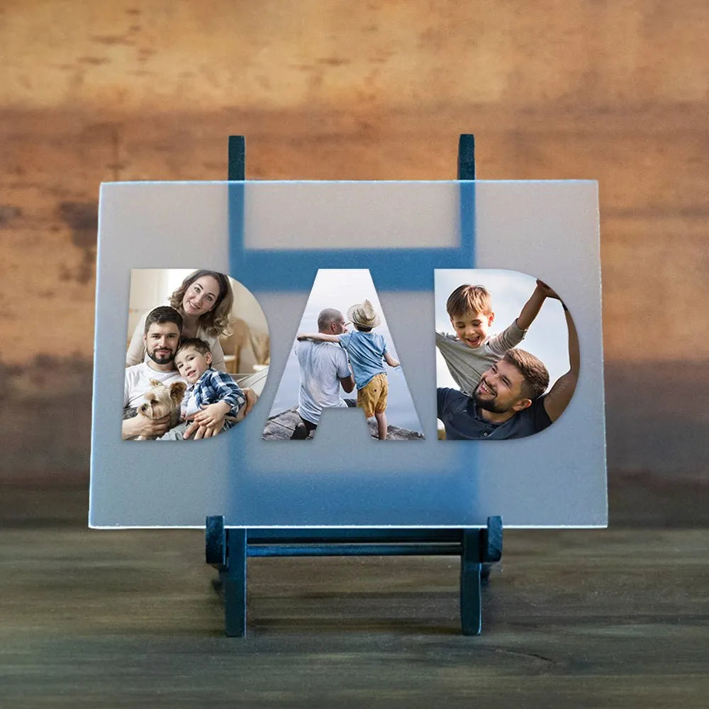 Dad Photo Letters Plaque - iCustomLabel