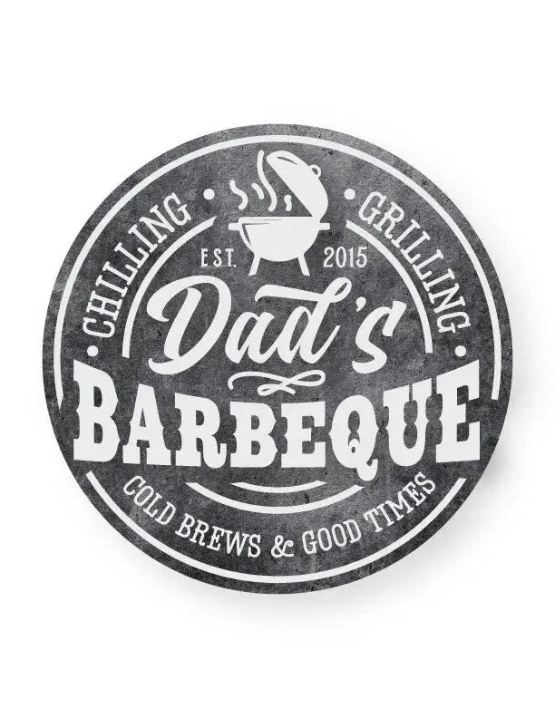 Dad's Barbeque Metal Sign - iCustomLabel