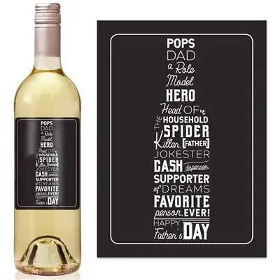 Dad Words Wine Label - iCustomLabel