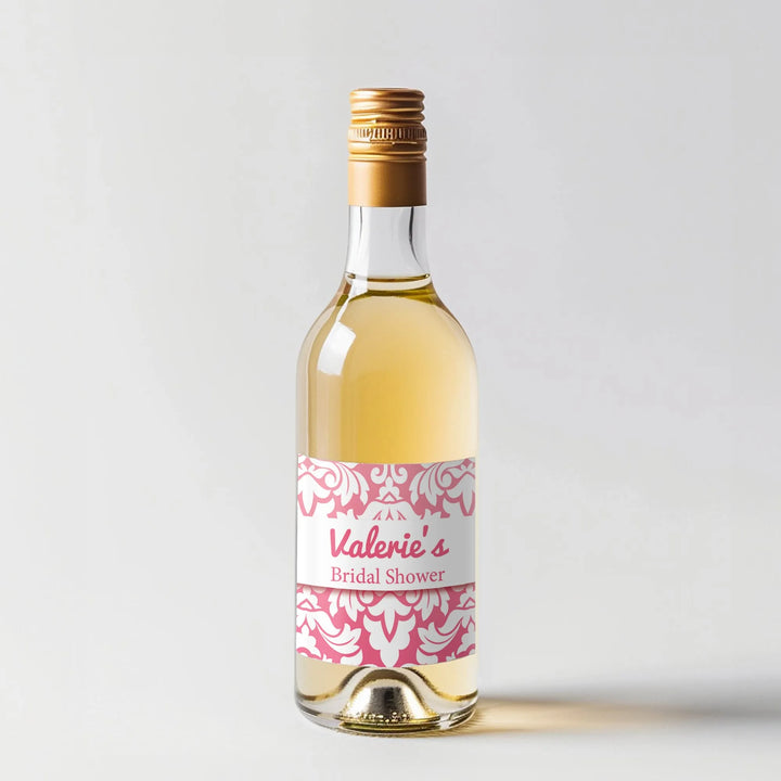 Damask Ombre Mini Wine Label - iCustomLabel
