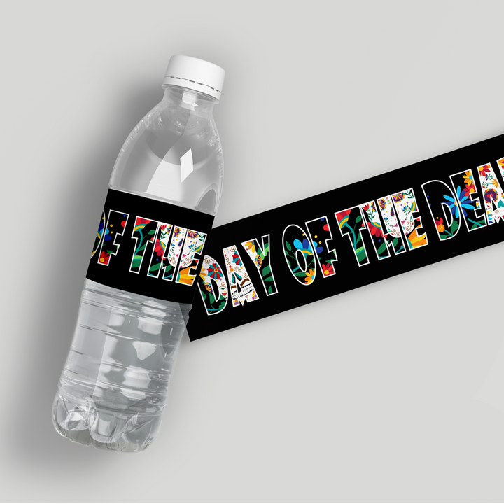 Day Of The Dead Water Bottle Labels