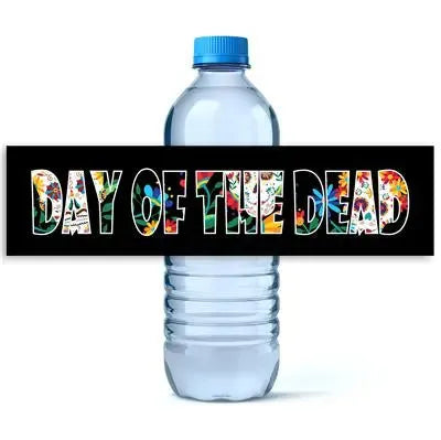 Day Of The Dead Water Bottle Labels - iCustomLabel