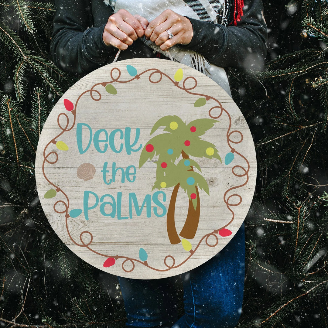 Deck The Palms Christmas Door Decorations - iCustomLabel