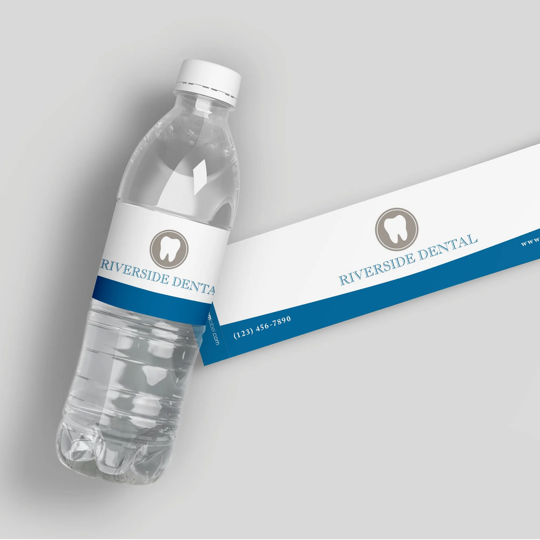 Dentist Tooth Water Bottle Labels - iCustomLabel