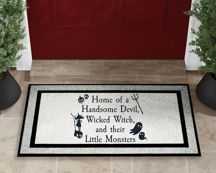 Devil Witch Monsters Halloween Doormat