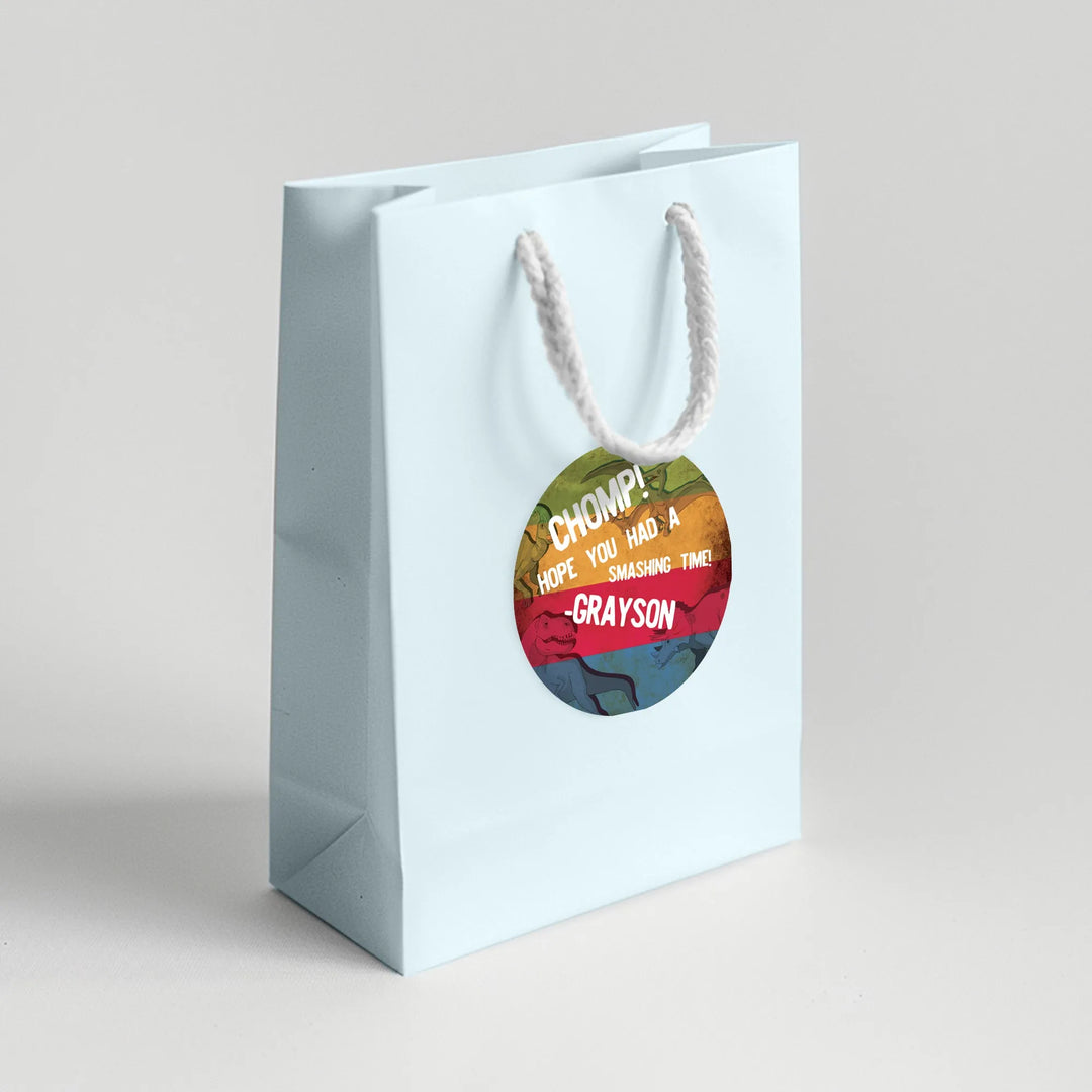 Dinosaur Birthday Favor Labels - iCustomLabel