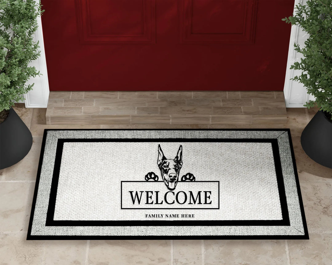 Doberman Pinscher Dog Welcome Mat - iCustomLabel