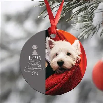 Dog First Christmas Ornament - iCustomLabel