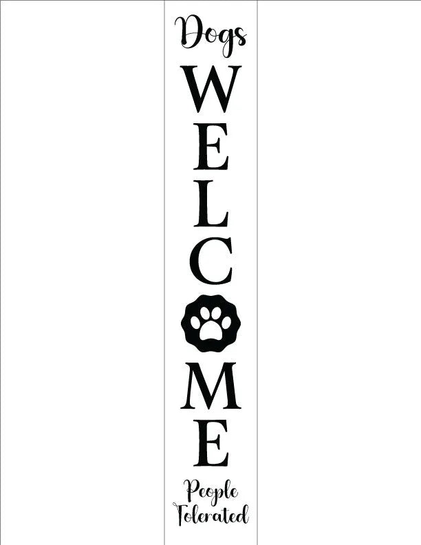 Dog Outline Welcome Sign - iCustomLabel