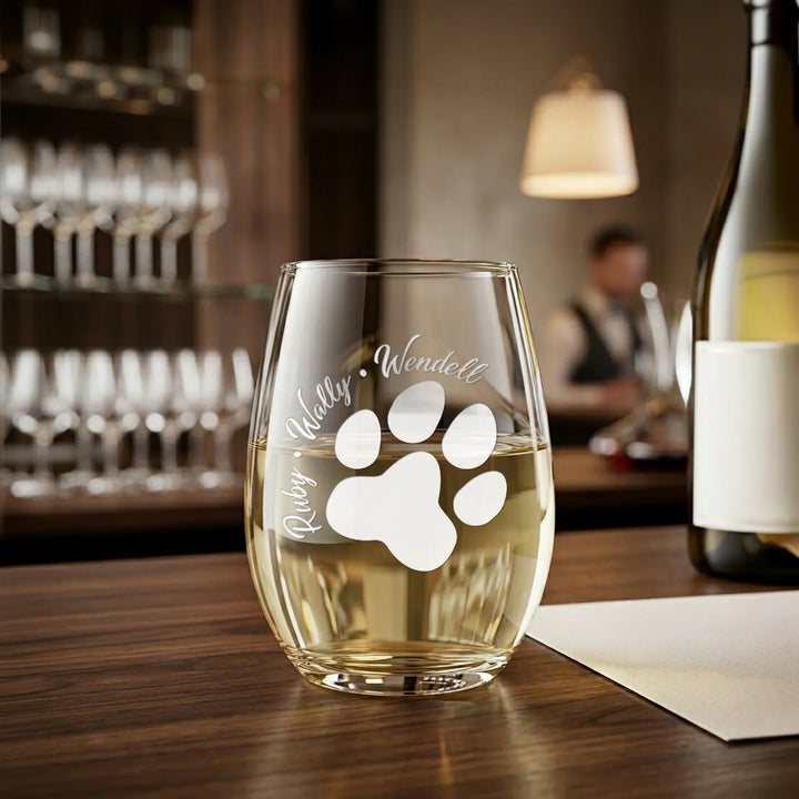 dog-paw-name-stemless-wine-glass-icustomlabel-1 - iCustomLabel