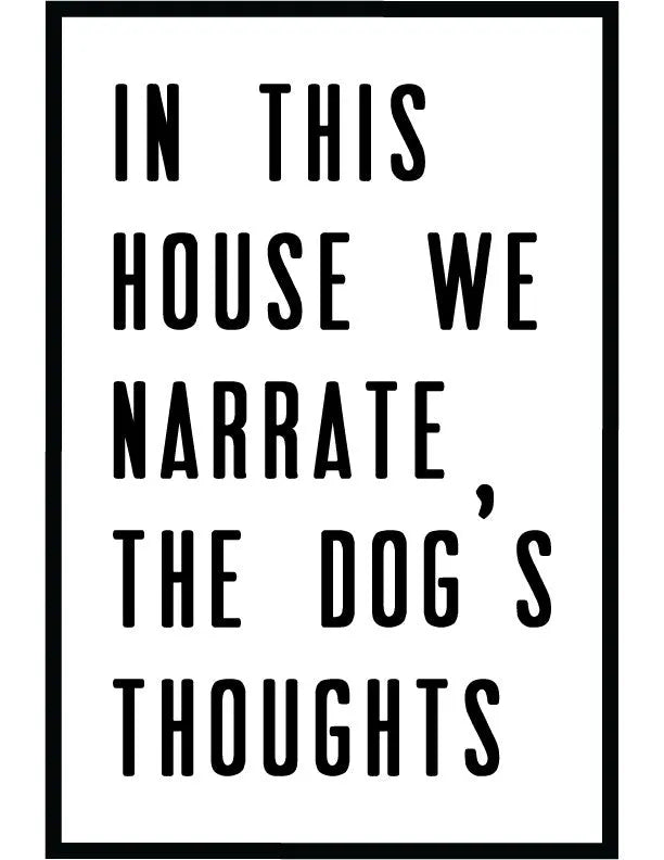 Dog's Thoughts Wall Hanging Decor - iCustomLabel