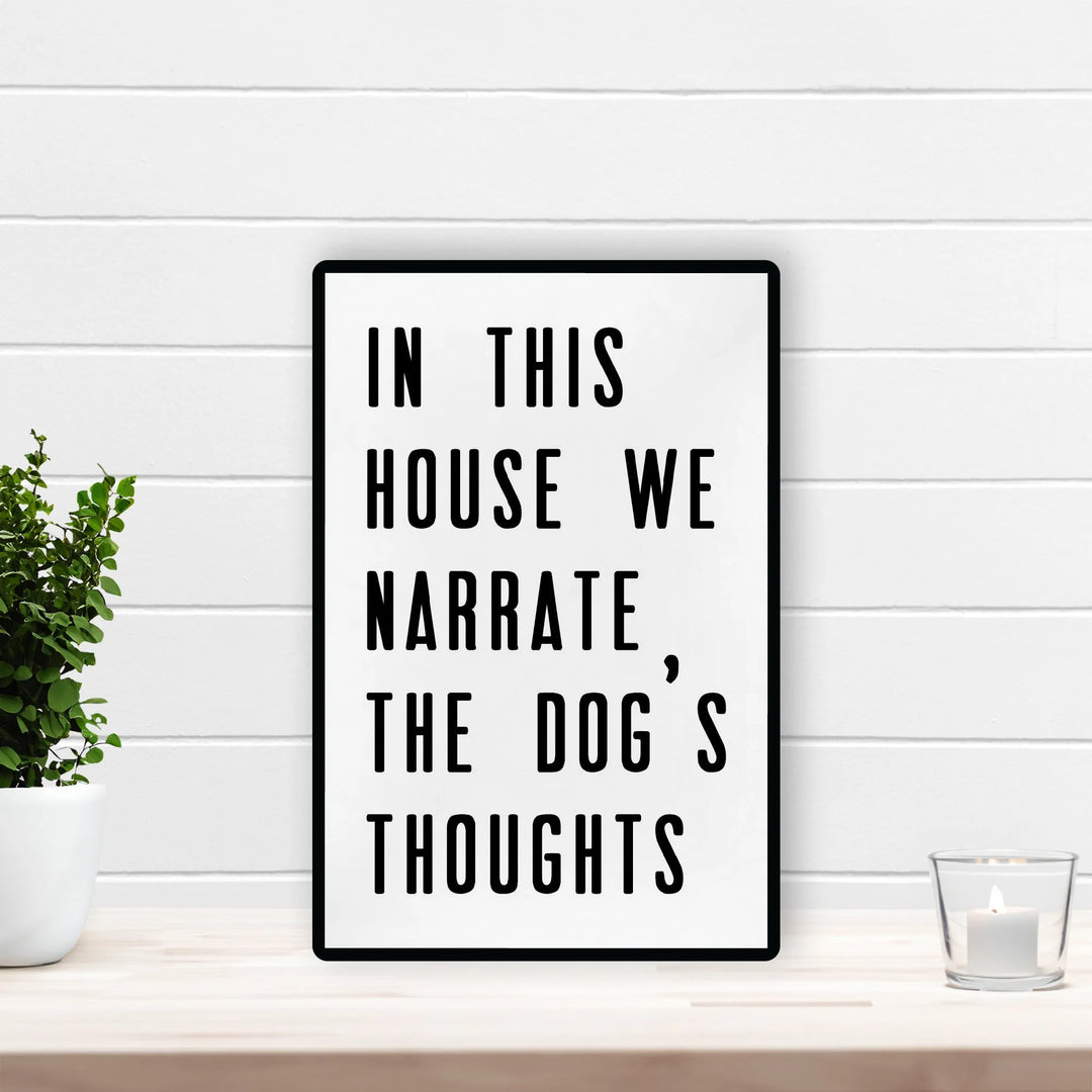 Dog's Thoughts Wall Hanging Decor - iCustomLabel