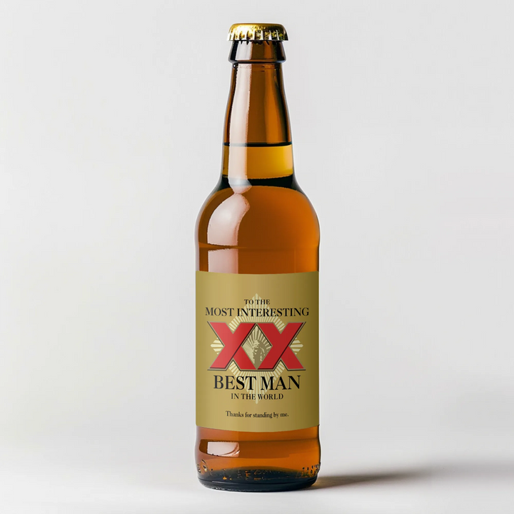 Dos Equis Best Man Beer Label - iCustomLabel