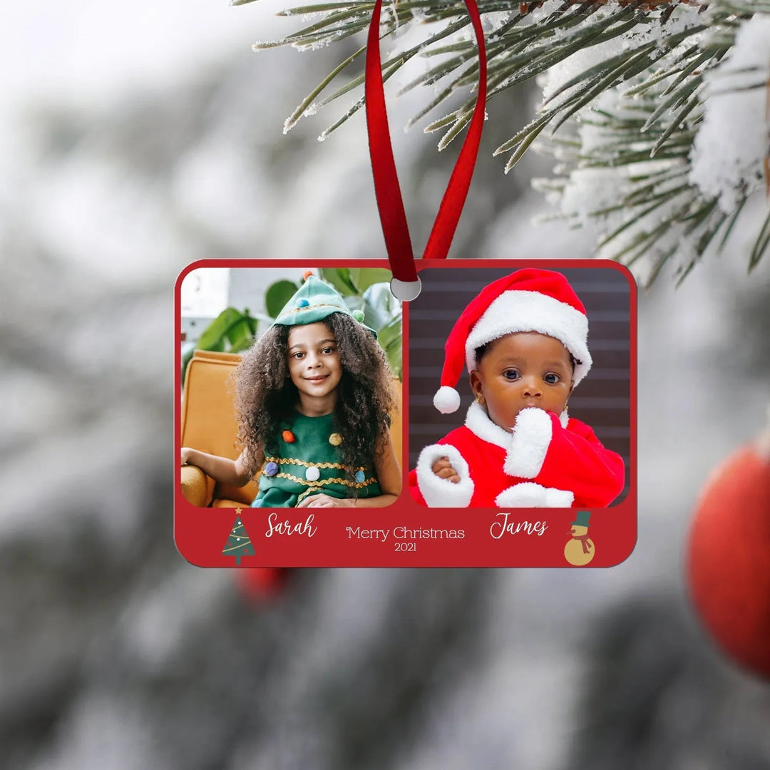 Double Kids Christmas Ornament - iCustomLabel