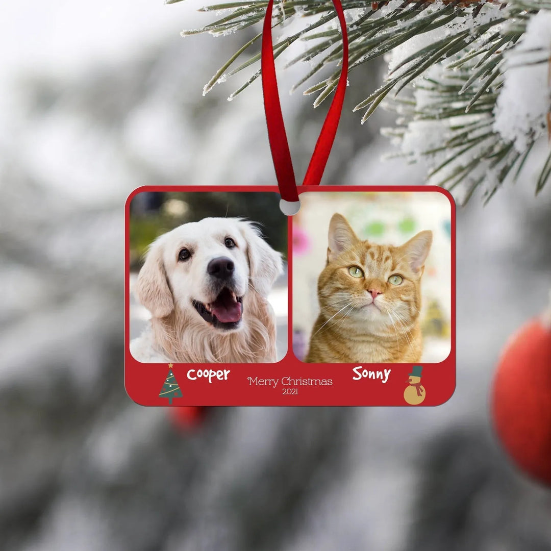 Double Pets Christmas Ornament - iCustomLabel